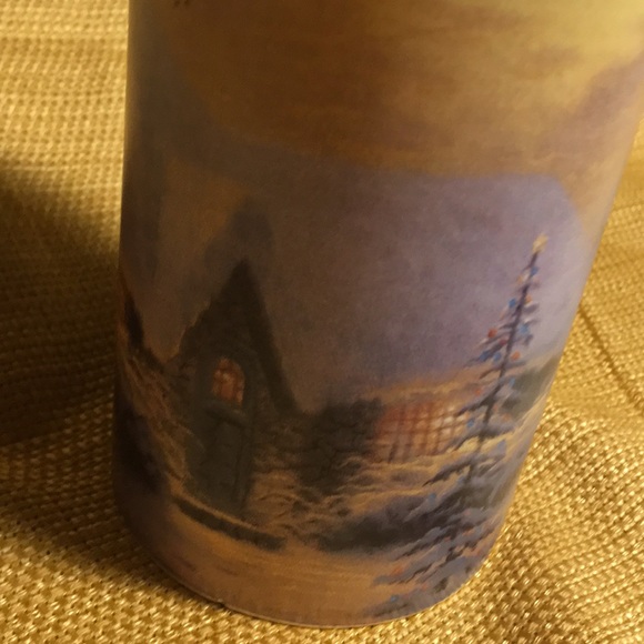 Thomas Kinkade cup 4 3/4 X6 Christmas tree cottage - Picture 2 of 4